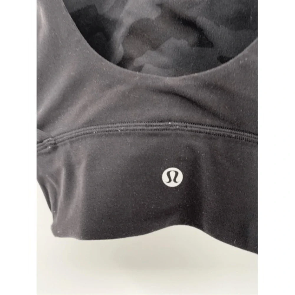 Lululemon Sports Bra Align Camouflage‎ Black Reversible Women 6 Nulu